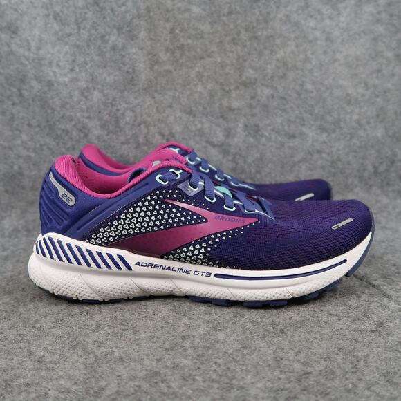 Brooks Shoes Womens 7 Athletic Trainer Adrenaline GTS 22 Running Sneaker Purple - Picture 1 of 11